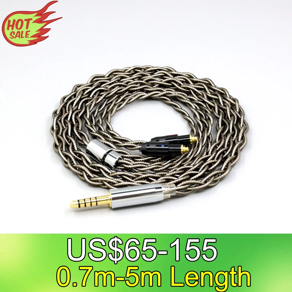 LN008209 99% Pure Silver Palladium + Graphene Gold Earphone Shielding Cable For Shure SRH1540 SRH1840 SRH1440 4 core Headphone