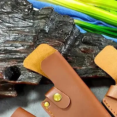 1pcs Knife Cover Chef Butcher Kitchen Tools Full Tang Handle Leather Knife Sheath