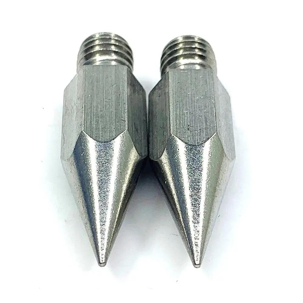 1 PC Stainless Steel M9.8mm Prisms Rod Replacement Tip Mini Rod Tip For Prisms Rod GPS Rod - M10 Threaded Steel Tool Accessorie