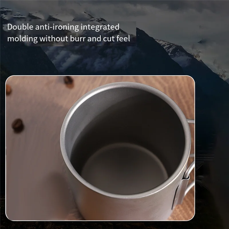 

AED4-450Ml Coffee Tea Mug Fit For Home Outdoor Camping Hiking Backpacking Picnic With Handle