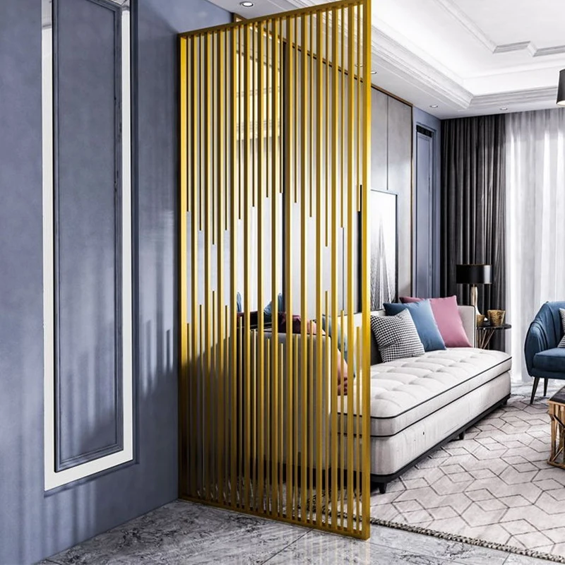 

Nordic Style Fashionable Gold Painting Stainless Steel Decoration Screen Partition