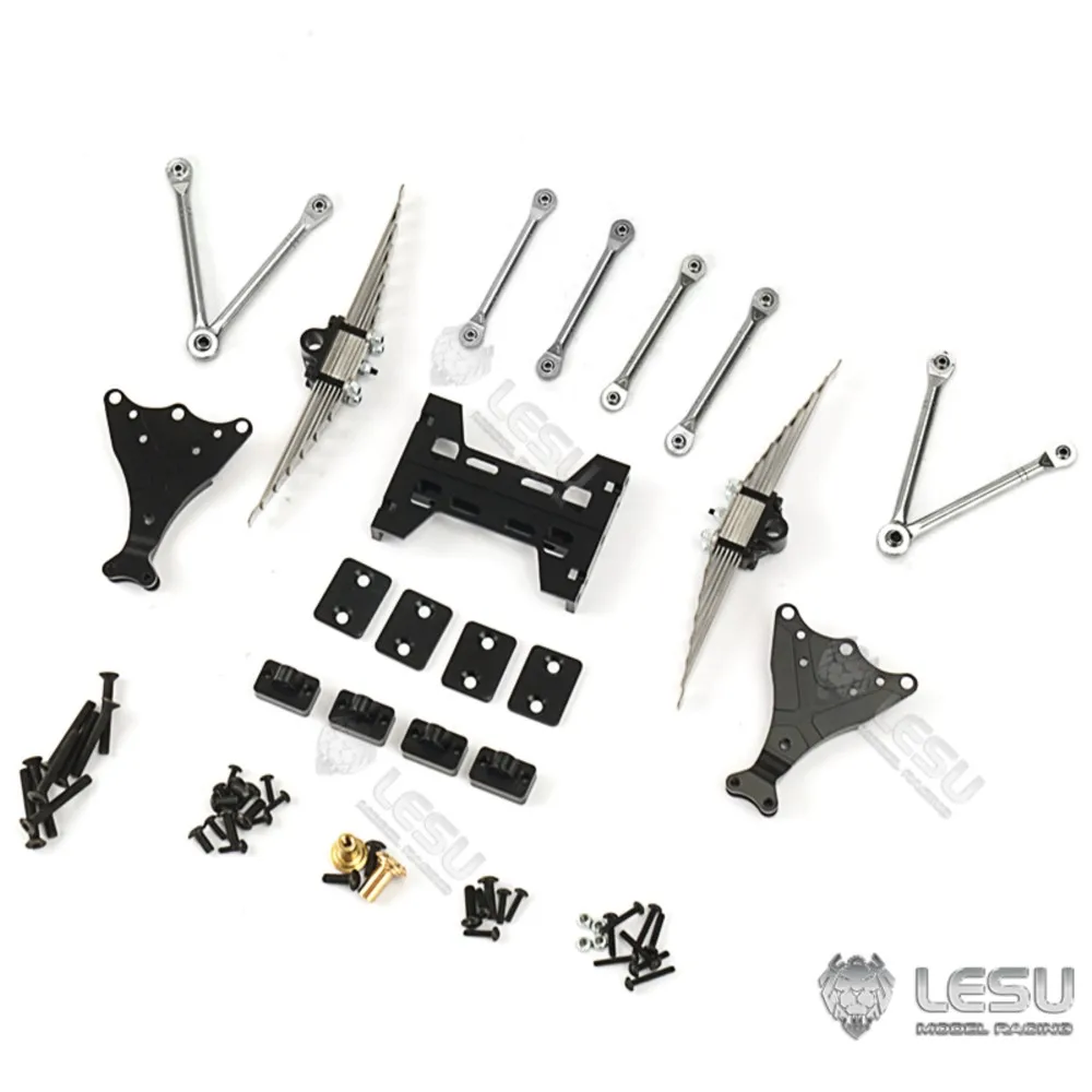 Conjunto de eixos de suspensão traseira de metal, estoque dos eua, lesu, 1/14, x8002a, para brinquedos, tamiya rc, caminhão, trator, modelo, peças de atualização diy