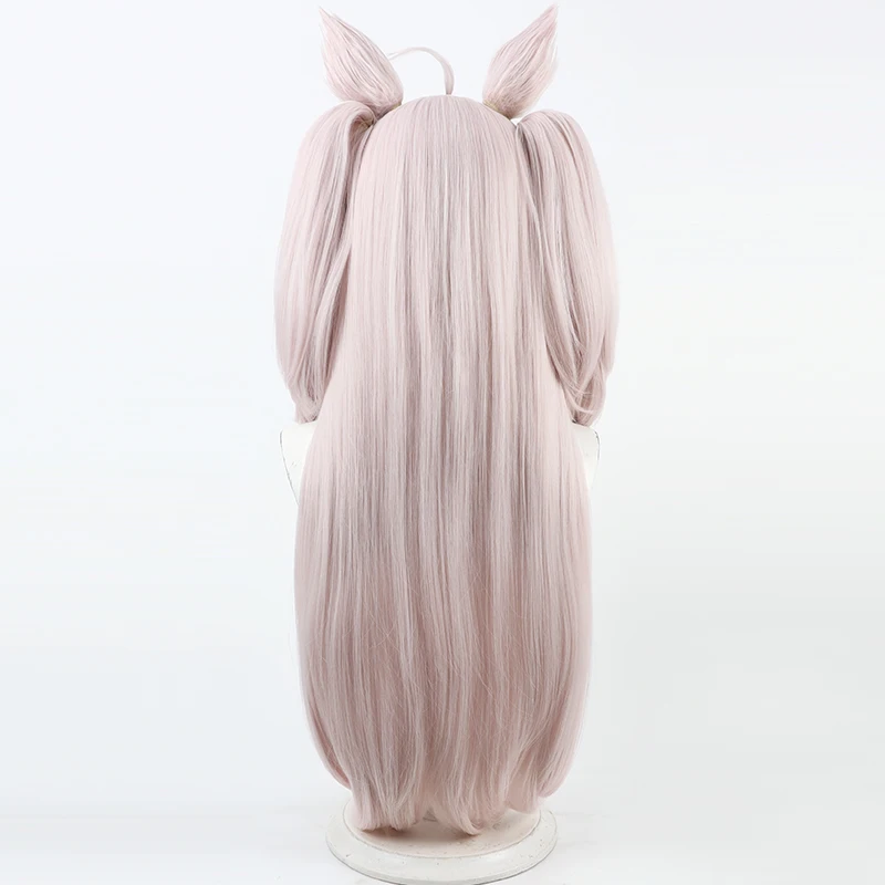 Blauw Archief Kuzunoha Cosplay Pruik Roze Kat Oor Twin Tail Haar Voor Comicon Party Volwassen Vrouwen Mannen