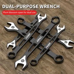 Dual-Ended Wrench, Ratchet Wrench, Industrial Grade, Hardware Tool, Auto Repair Universal Wrench