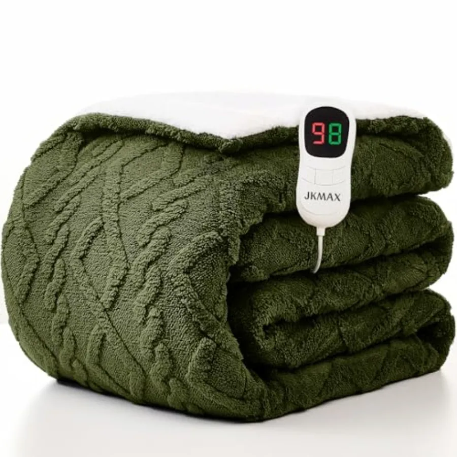 

Электрическое одеяло с подогревом, полноразмерное (183x213 см), с 10 уровнями нагрева и 5 режимами времени, защита от перегрева, для зимы