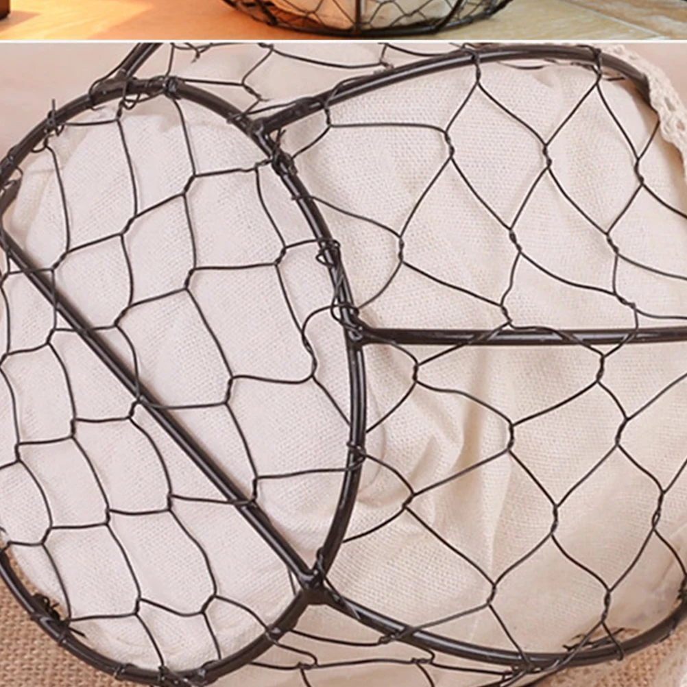

Linen Multi purpose Storage Basket H made Flower Portable Hamper Home Decor Garden Kitchen Balcony Sturdy