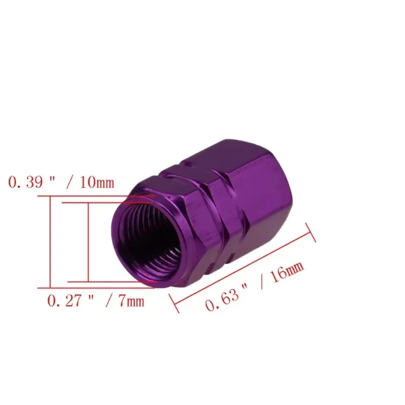 4pcs Tire Accessories Wheel Tyre Tire Valve Stems Air Dust Cover Screw Caps Car Motorcycle Truck Bike Purple Green Silver