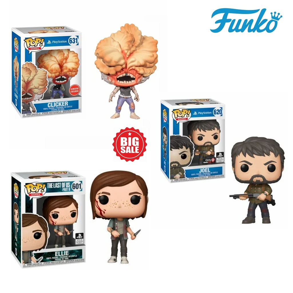 Funko Pop Games The Last of Us Part II JOEL 620# Clicker 631# ELLIE 301# Vinyl Figure Play Station Collectible Model Kids Toys