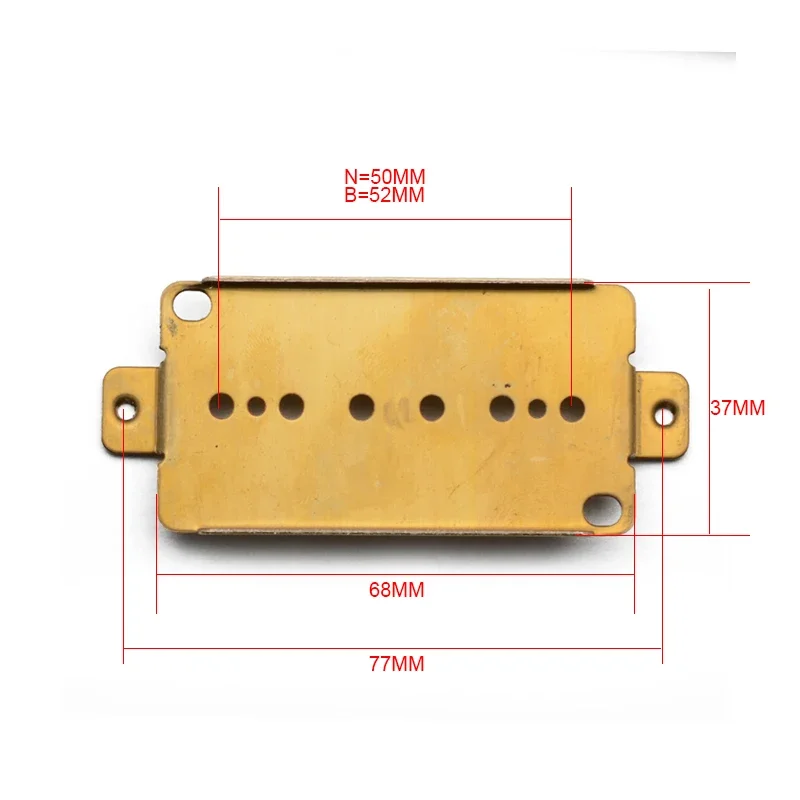 6Pcs P90 Style 6-String Pickup Baseplate Brass N-50/B-52 Middle Line Electric Guitar Pickup Baseplate Pickup Parts