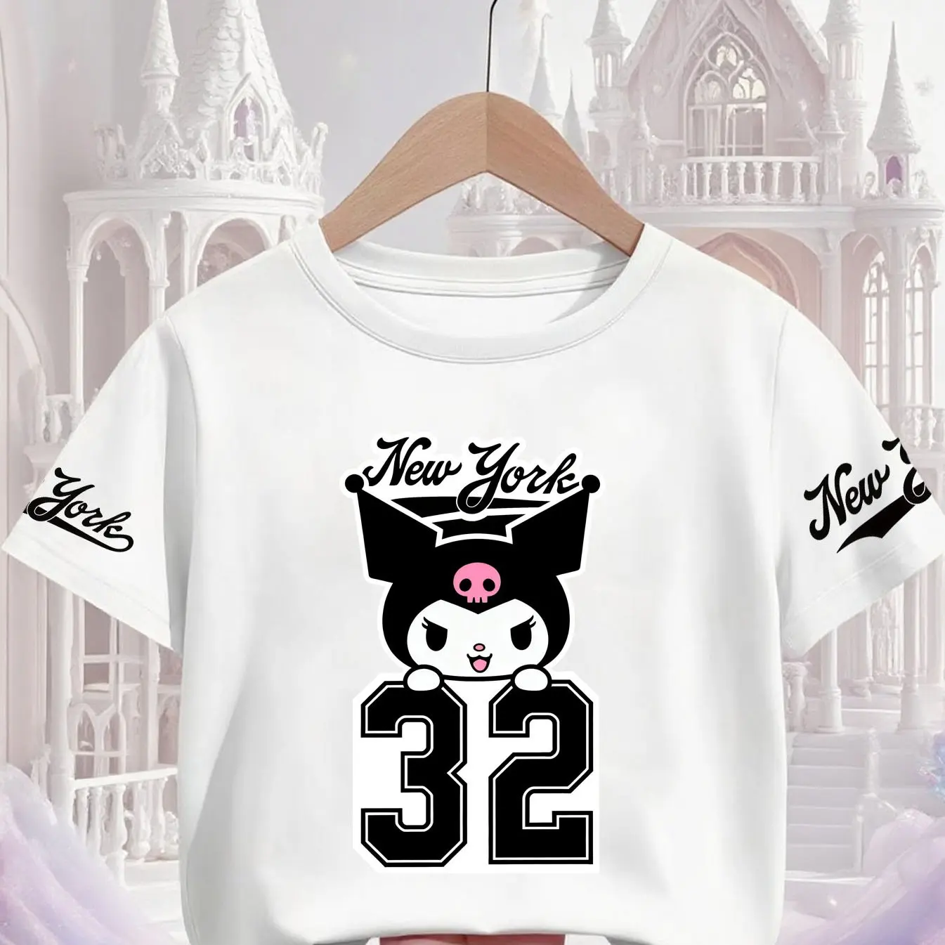 2026 موضة كورومي الوردي نيويورك عدد 32 نمط تي شيرت الاطفال/الكبار الفانيلة ملابس رياضية غير رسمية التجفيف السريع وملابس غير رسمية