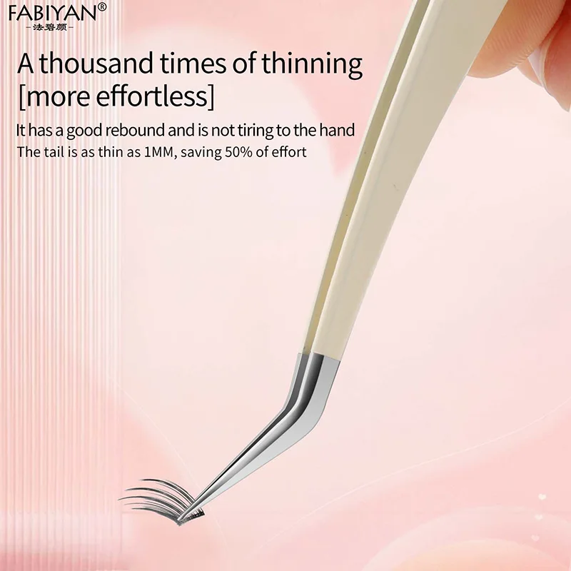 Stainless Steel False Eyelashes Tweezers High Precision Clip Eyelash Extension Tweezers Suitable For Beginners Makeup Tools