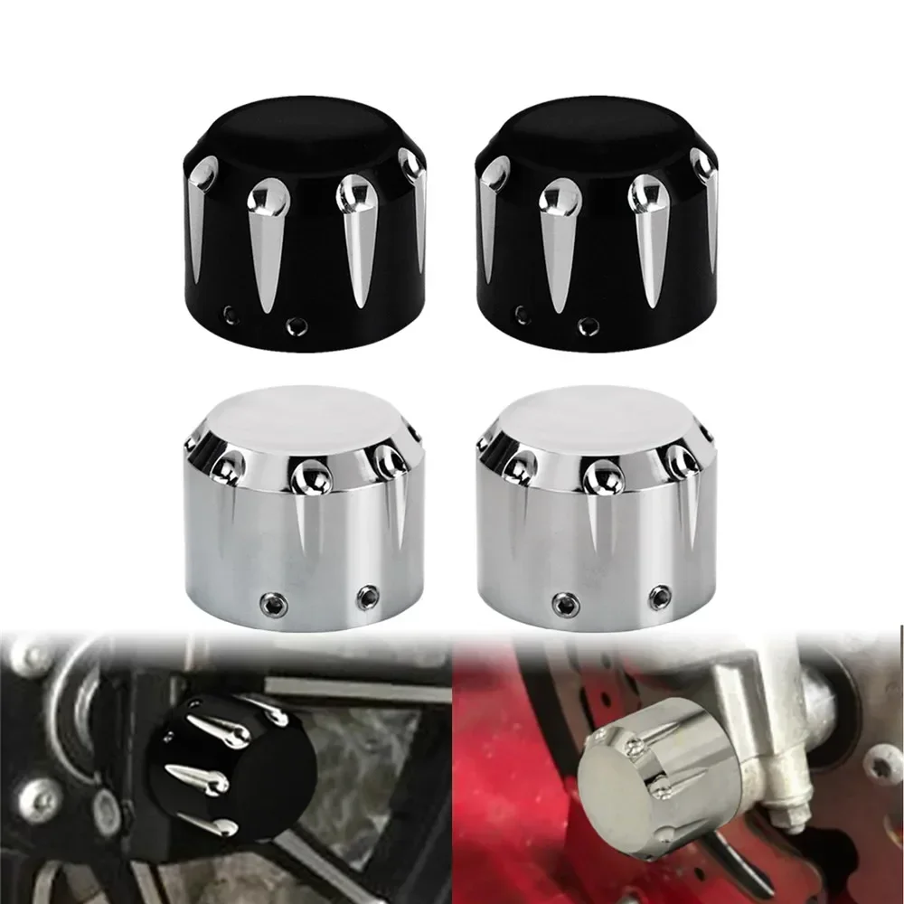 Motorcycle CNC Front Axle Nut Cover Cap Aluminum Black/Chrome For Harley Sportster XL XG Touring Dyna VRSC Softail Street Glide