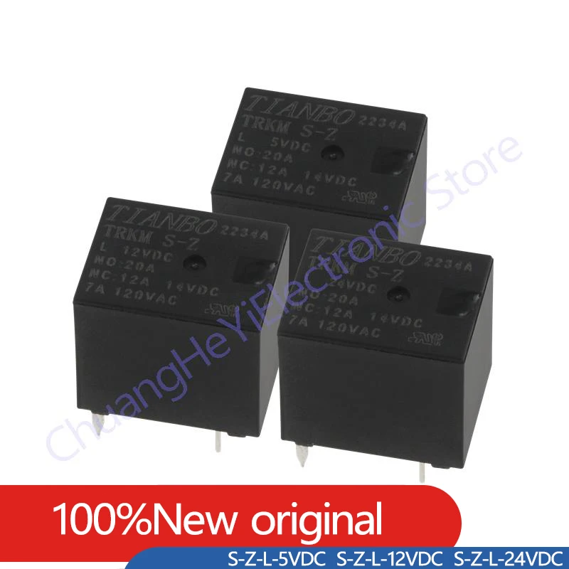 

20pcs/lot New original relay S-Z TRKM S-Z-L-5VDC S-Z-L-12VDC S-Z-L-24VDC 5PIN 20A 5VDC 12VDC 24VDC Small electromagnetic relay