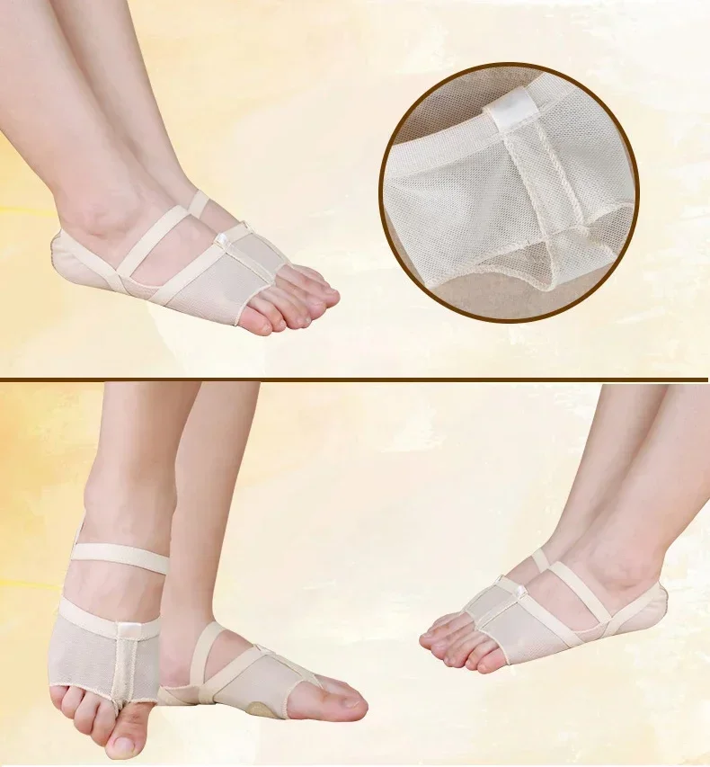 Heel Protector Professional Ballet Dance Socks 1 Pair Belly Dance Practice Foot Thong Pads Dance Accessories Toe Pads Nude Black