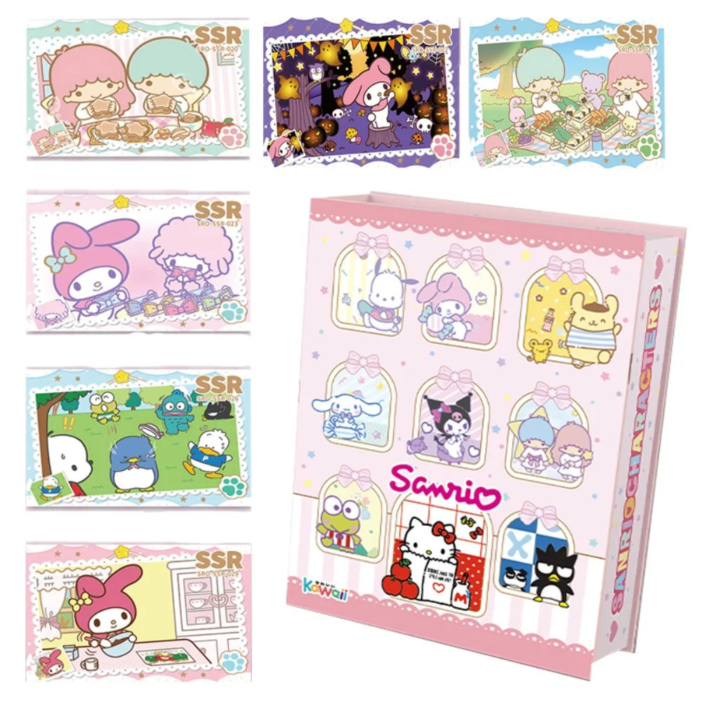 

Original Sanrio Card For Children Conveying Heart Cartoon Cinnamoroll Kuromi HelloKitty Limited Game Collection Card Kids Gifts