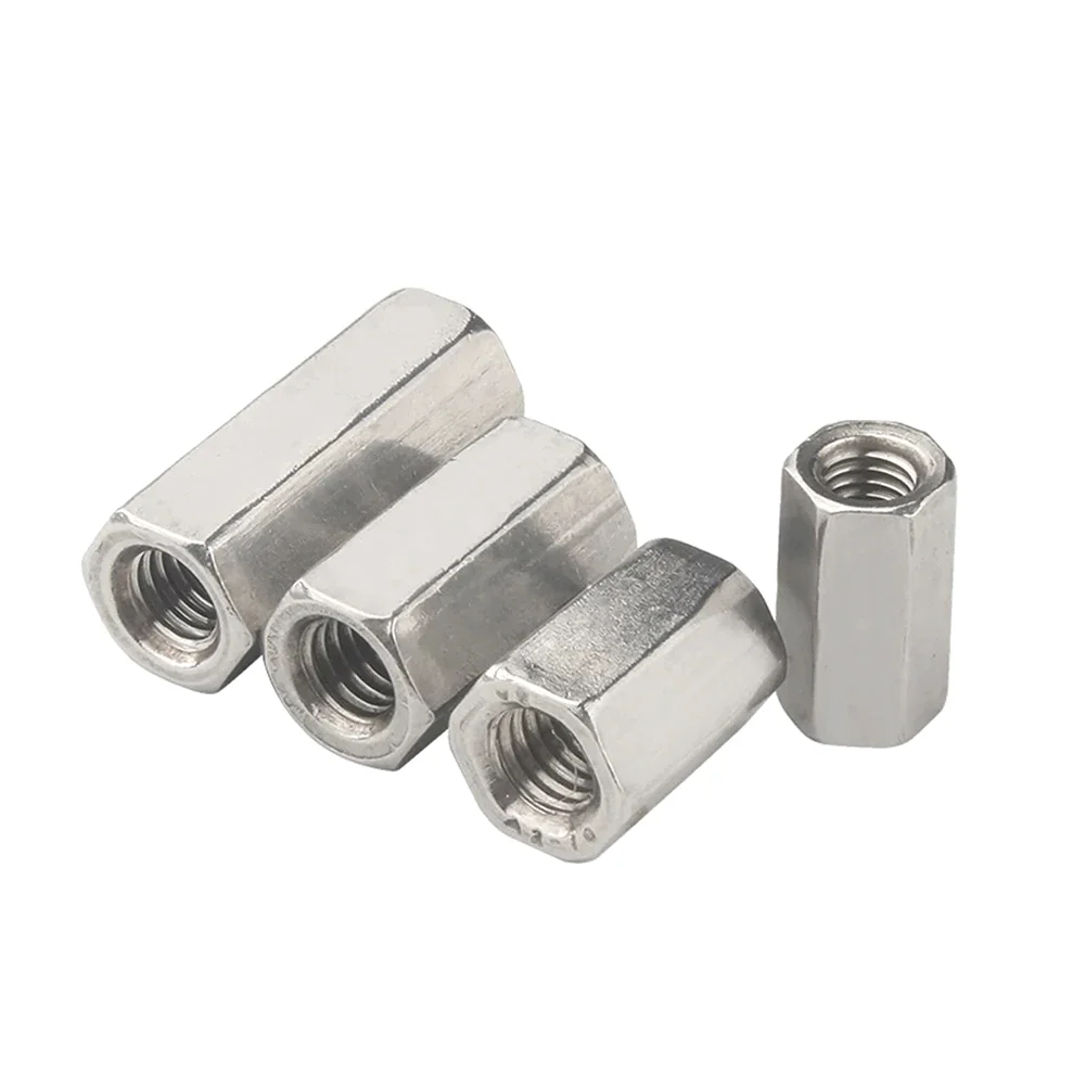 Picture 5: GB56 1/4 5/16 3/8 UNC UNF Stainless Steel Extend Long Lengthen Hexagon Coupling Nuts Connector Joint Sleeve Nuts
