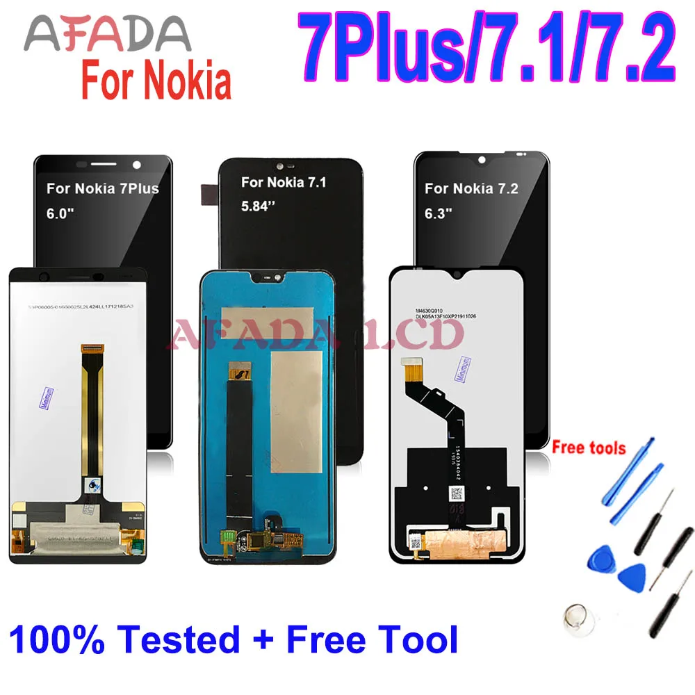 6.55'' For Nokia 7Plus / 7.1 / 7.2 LCD Display Touch Screen Digitizer Assembly Replacement For LCD+ Touch