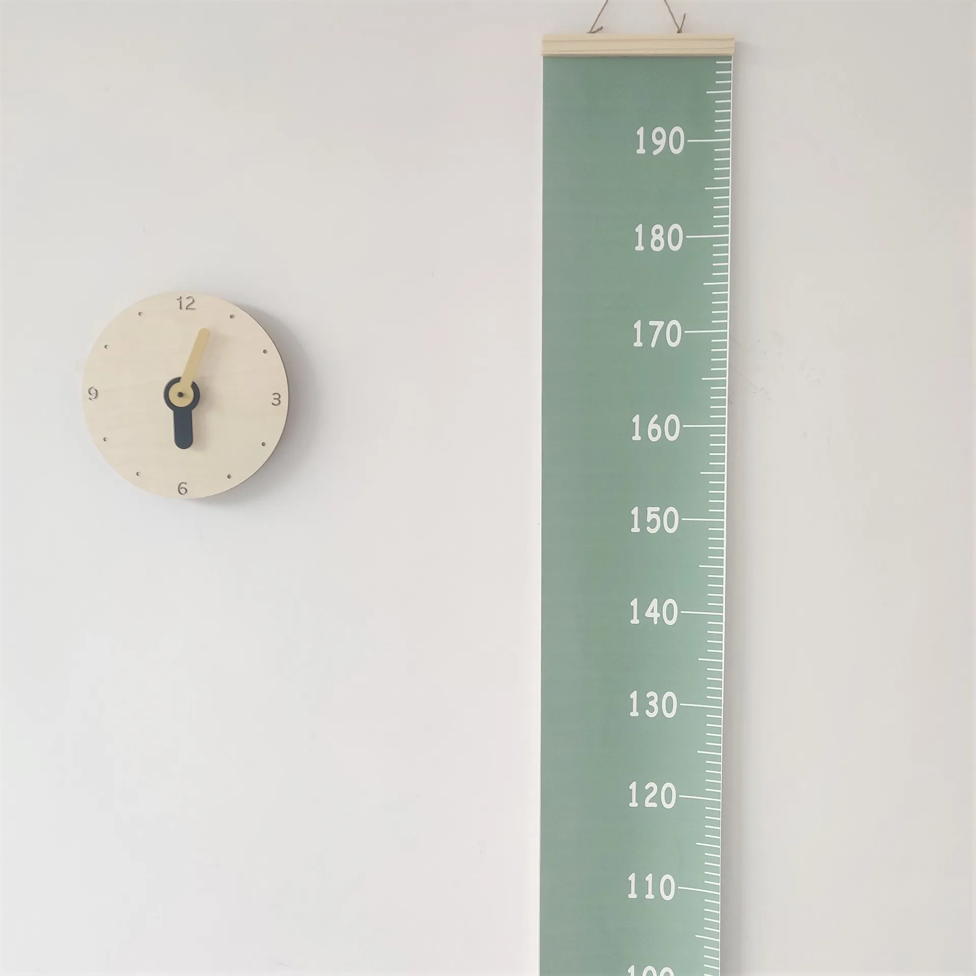 INS Nordic Style Morandi Color Kids Height Chart Canvas Hanging Ruler Nursery Room Growth Height Measurement