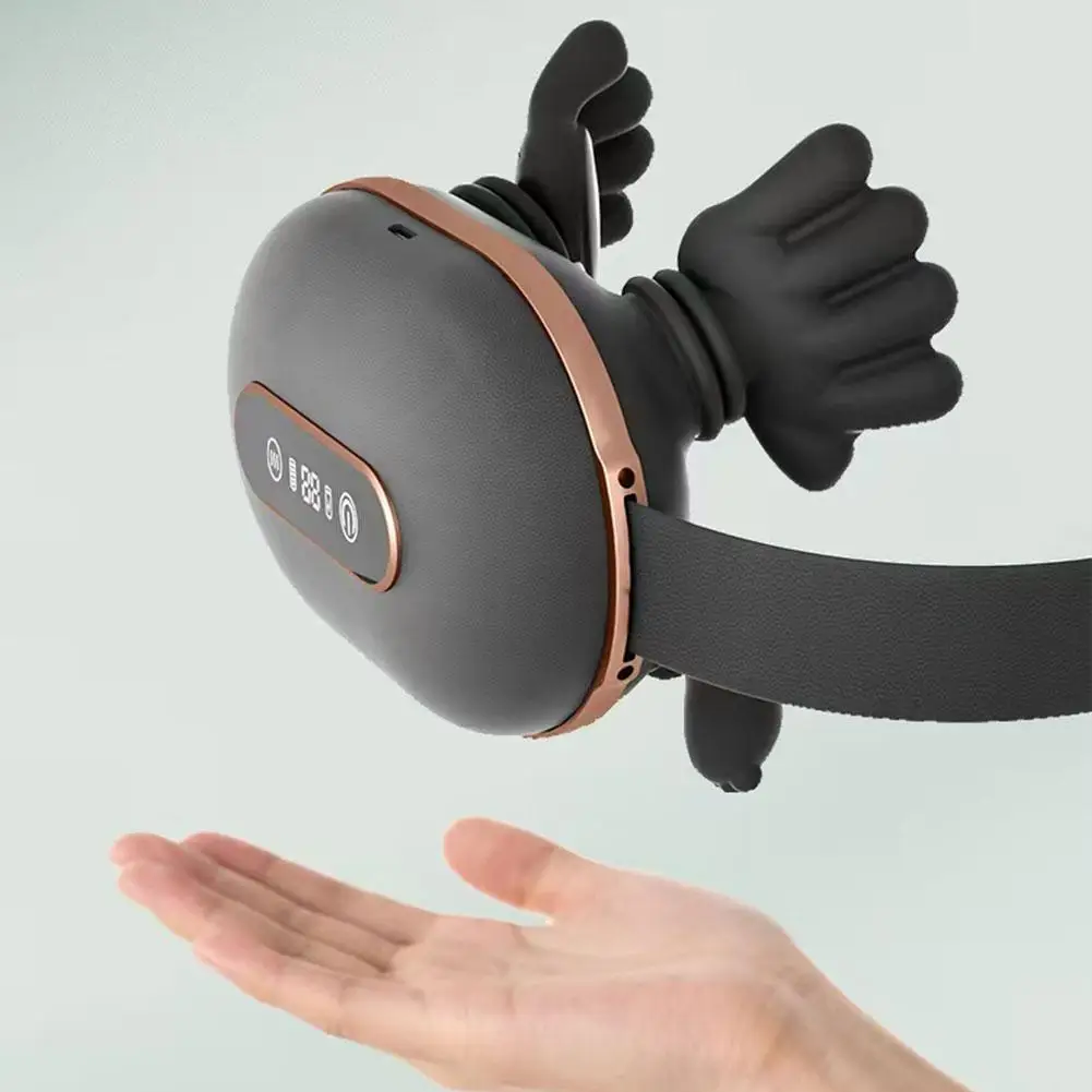 4d指圧シミュレーション温熱機能付きポータブル電動ネックマッサージャー、ブラシレスモーター搭載でいつでもどこでもリラックス