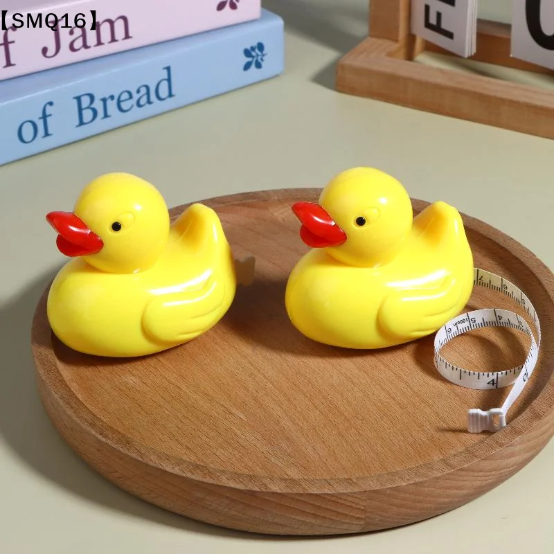 Cute Yellow Duck Shaped One Key Retract Soft Measuring Tape Portable Mini Ruler For Body Sewing Craft Daily Measurement【SMQ】