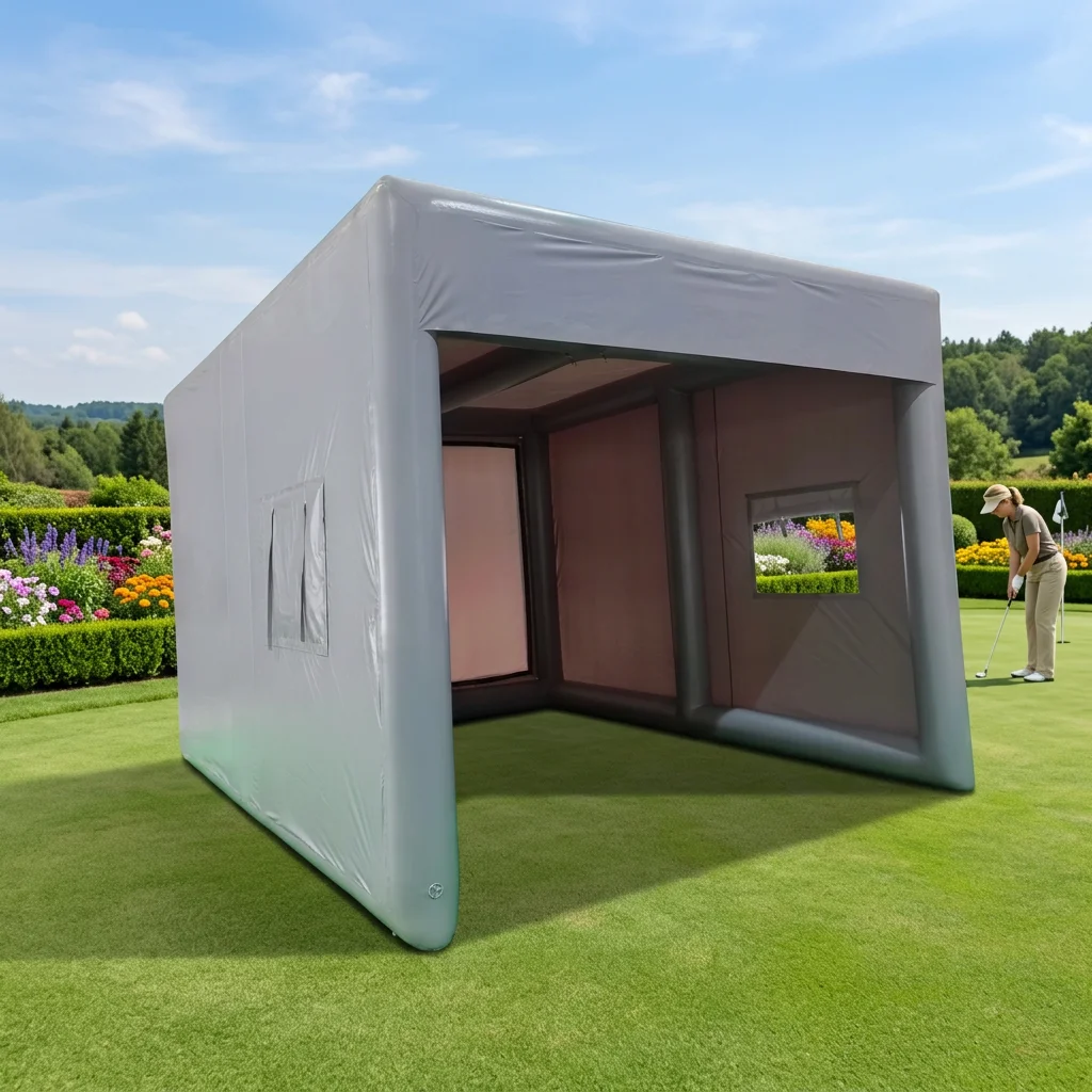 Inflatable Golf Tent, Portable Driving Range, Golf Simulator Cage, Practice Anywhere, Indoor Outdoor Use, Easy Setup