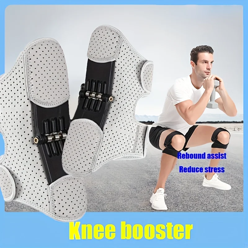 Adjustable Knee Stabilizer 1pc Knee Brace with Spring Booster Polyester Elastic Pad Knee Support Soccer Brace Kneepad Protection