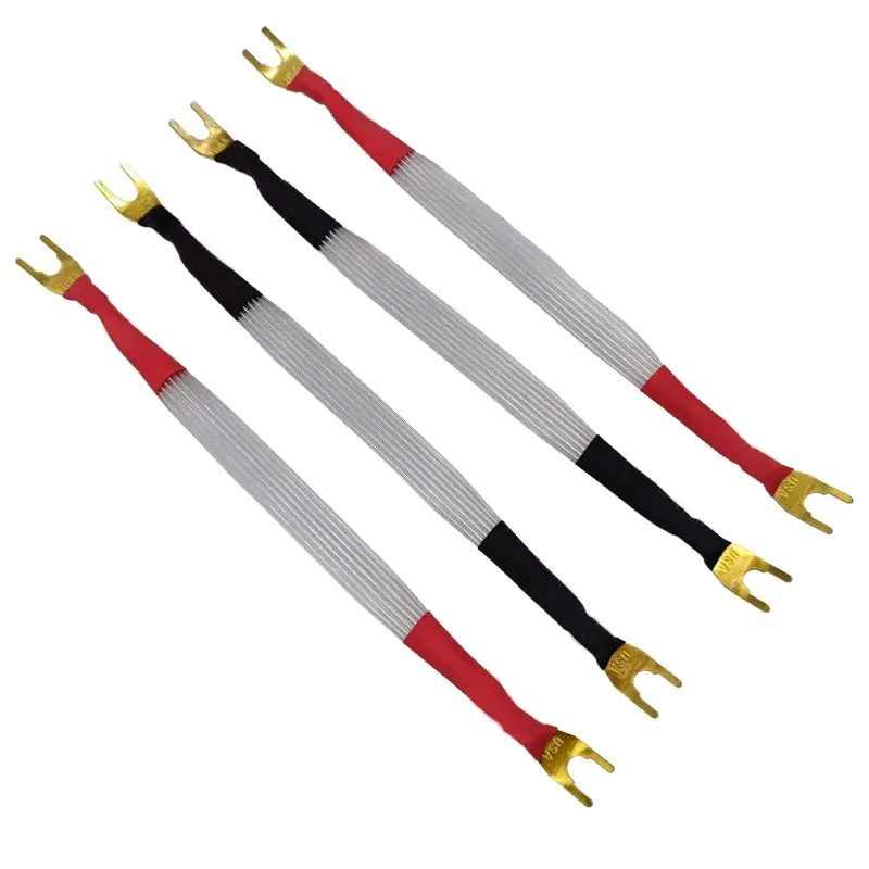4 шт., белый соединительный кабель, мостовой кабель, посеребренная перемычка, соединительный кабель типа «банан-Y», мостовой провод