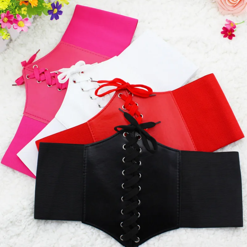 Corset Belt Bandage Super Wide Pu Leather Girdle Slimming Body Women Elastic High Waist Belts Cinto Sobretudo Feminin Ceinture