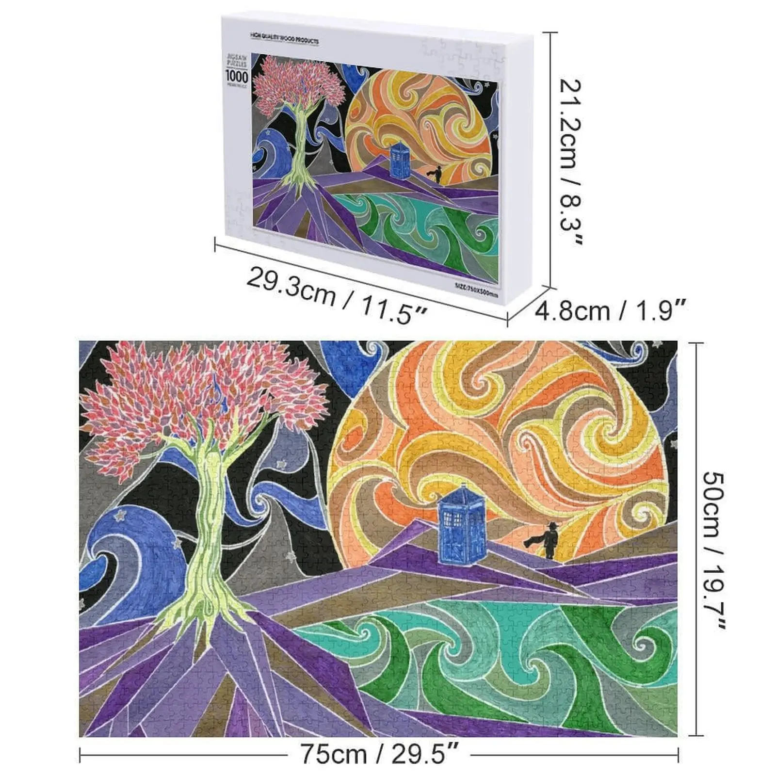 시간을 초월한 직소 퍼즐 예술 작품 맞춤형 선물 어린이를 위한 참신한 장난감 2022 나무 사진 맞춤형 퍼즐
