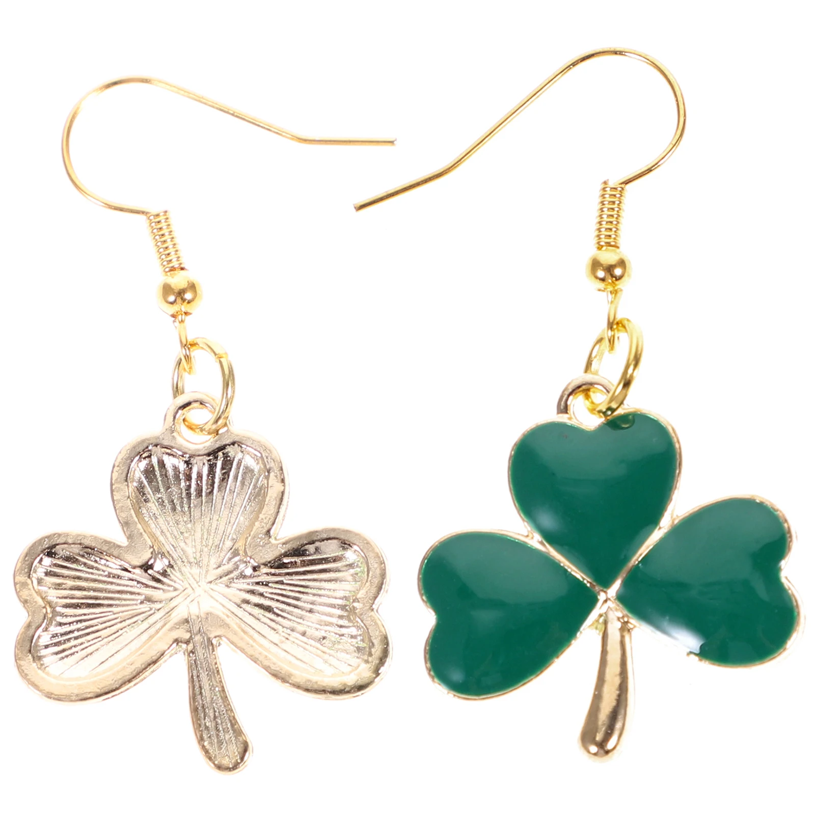 

1 Pair St. Patrick'S Day Shamrock Earrings Women Drop Ear Jewelries Clover Dangle Earrings Trendy Holiday Festival Girls Metal
