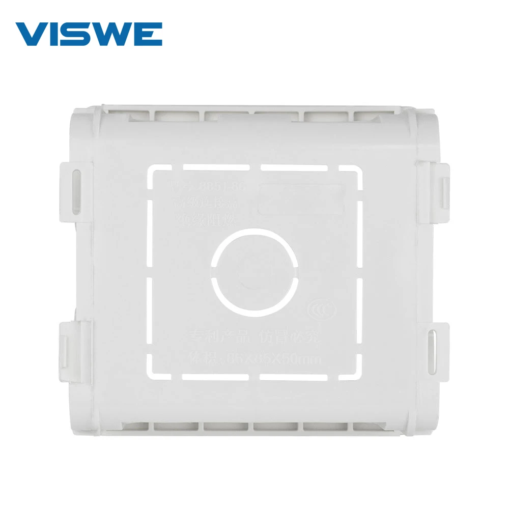 VISWE Socket Switch Adjustable Mounting Box Internal Storage box 86mm*84mm*50mm for 86 type Wall switch socket fixer blackbox