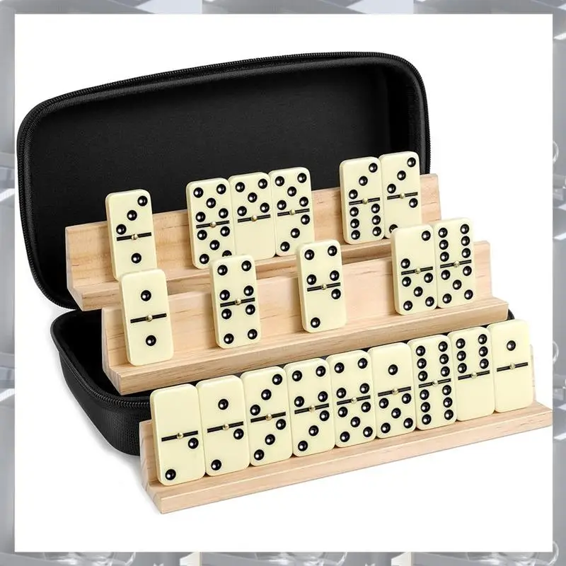 A84F-Dominos Set For Adults Dominoes Classic Board Games 28 Tiles Double 6 Dominoes Family Games For Kids And Adults