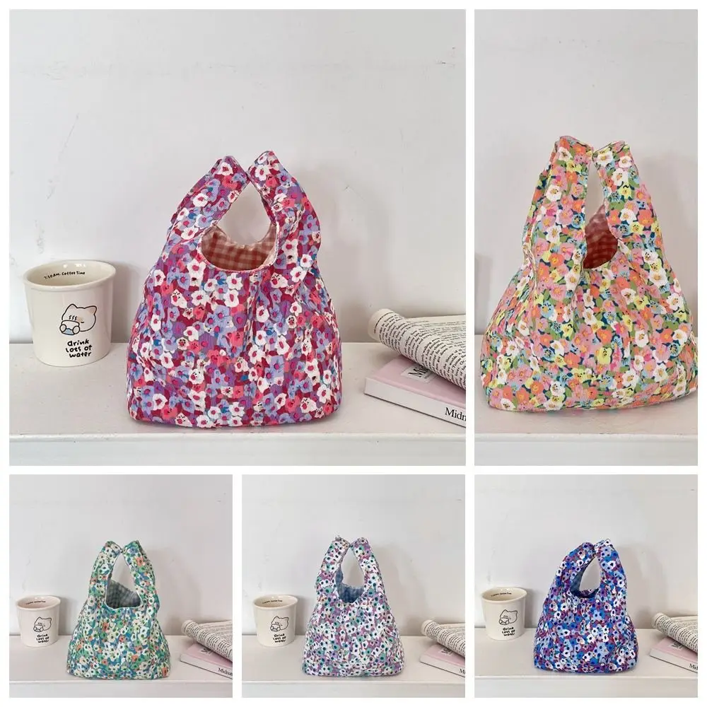 جميل النمط الياباني الأزهار حقيبة المعصم عارضة الأدبية الطباعة حقيبة يد التنقل سروال قصير عنصر صغير الحقيبة الطلاب #6