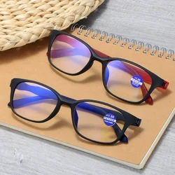 Reading Glasses Men Vintage Square TR90 Frame Presbyopia Eyeglasses Women Ultralight Anti Blue Light Computer Eyewear 0 To +4.0