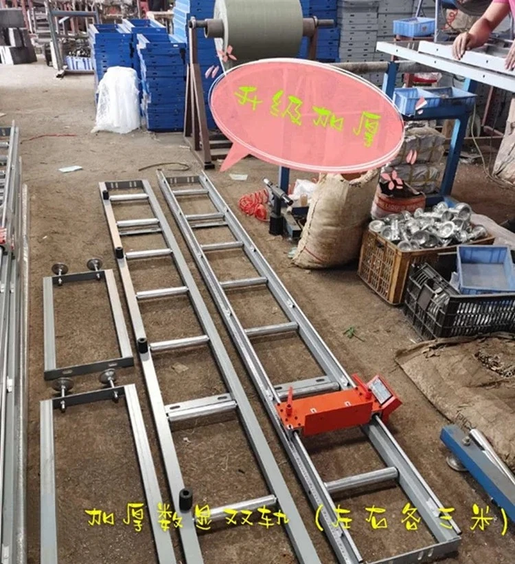 Aluminum material discharge rack fixed length support frame