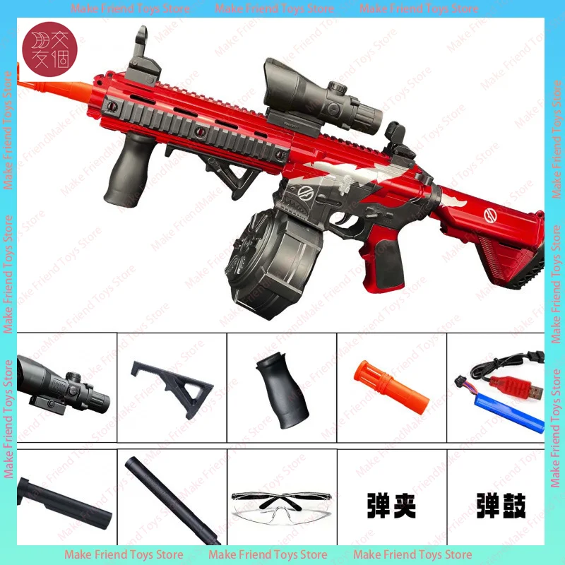 M416 Elektrisch speelgoedpistool Automatisch Rapid-Fire Oplaadbaar Kids Blaster Gel Ball Gun Outdoor Battle Toy War Game Kinderen Gift