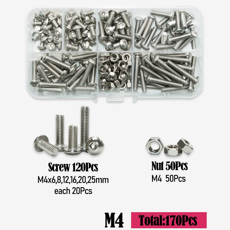 Innen sechs kant schraube 2,5 Edelstahl Messing Einsatz mutter Set m2, 5 m3 m4 Gewinde gerändelte Einbettung einspritz muttern für den 3D-Druck – Detail 12