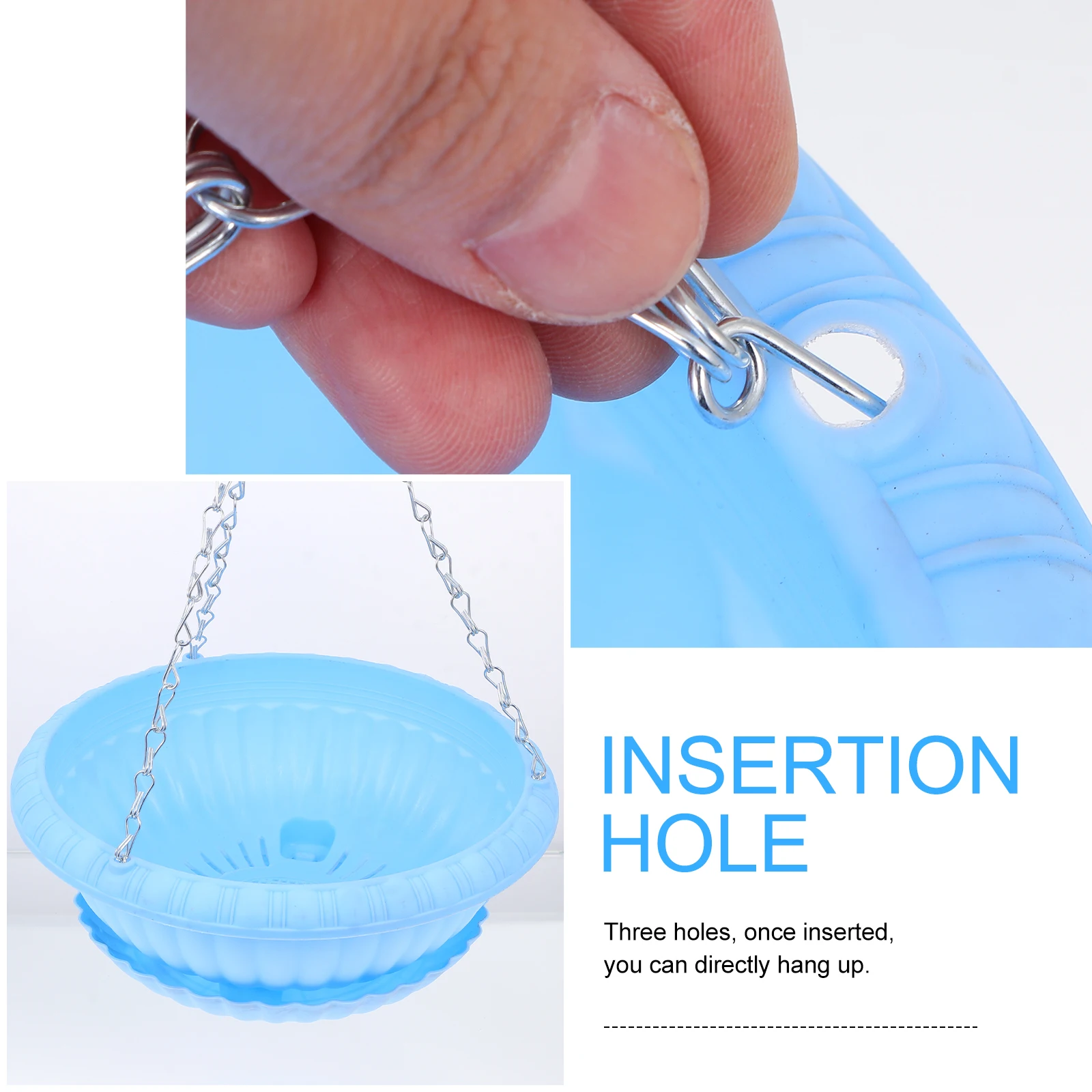 

2 Sets Coat Hanger Resin Plastic Flower Pot Indoor Plant Outdoor Planter Container Holder