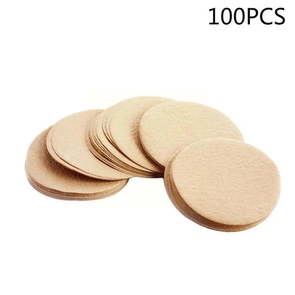 Round 100Pcs Kitchen  Tools Dripper Espresso Coffee Maker Accessories Cafe Strainer Paper Filtration Tool Coffee Filter Paper