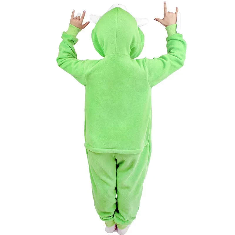 Kids Boys Monsters University Mike Wazowski Halloween Costume Funny Cute Homewear Monster Animal Jumpsuit Cosplay Kigurumis