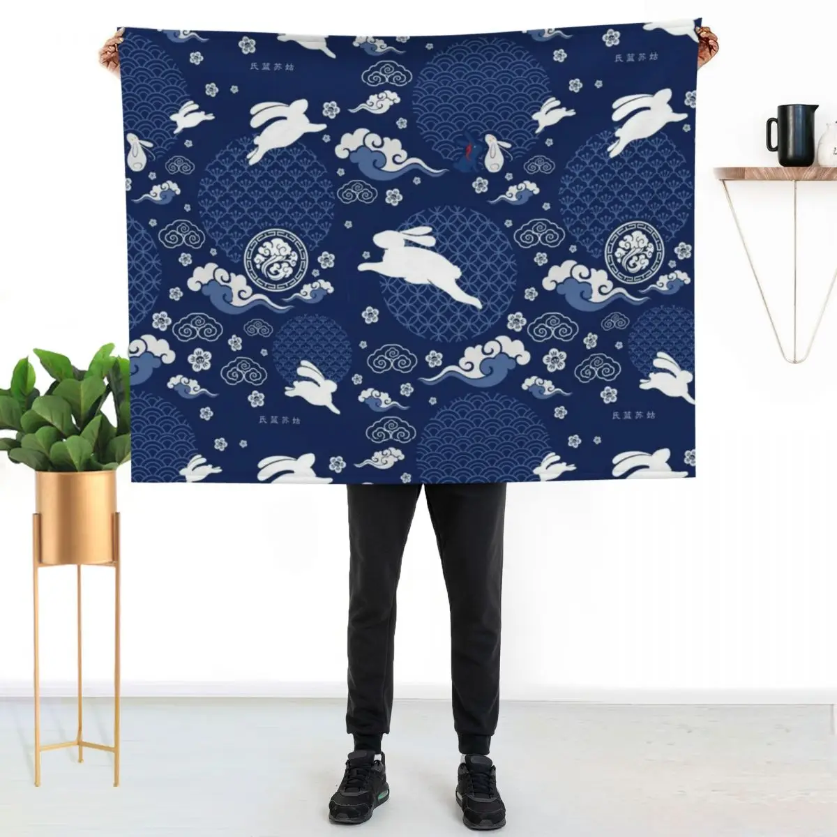 WangXian Qixi Festival Mask [SEAMLESS] Throw Blanket Stuffeds Plush Decorative Sofas Custom Softest Single Blankets