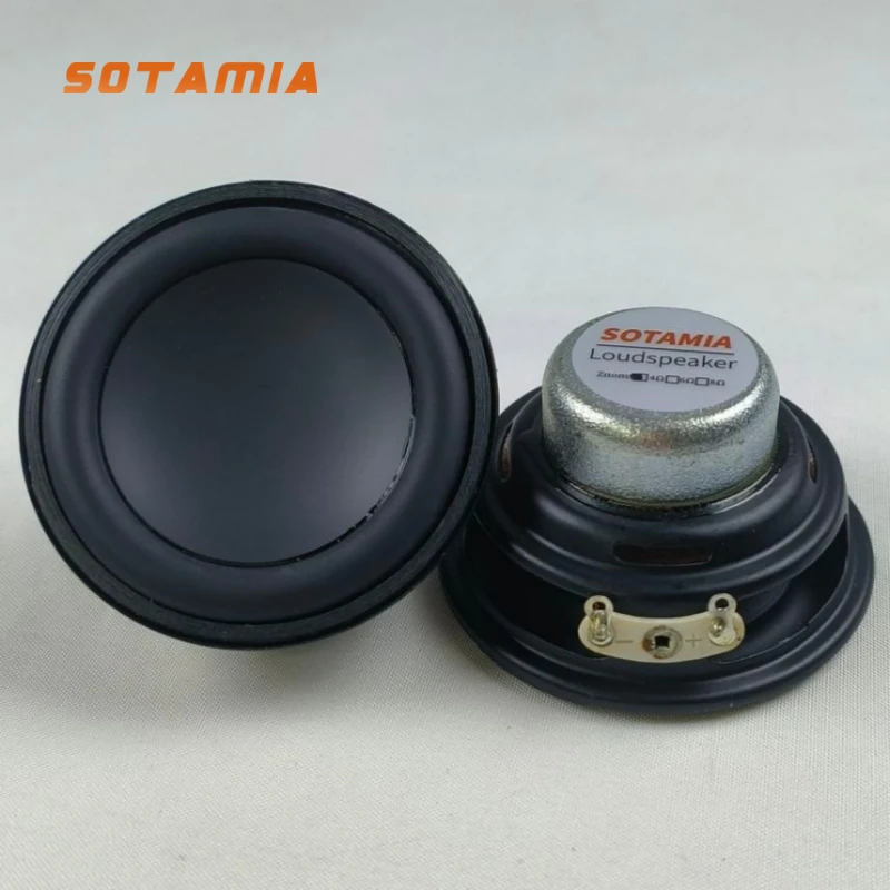 

SOTAMIA 2 шт. 2 дюйма 52 мм круглый полнодиапазонный динамик 4 Ом 10 Вт резиновый край водонепроницаемый умный аудио громкоговоритель DIY Bluetooth динамик