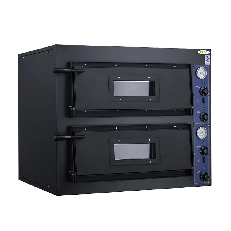 Domeus Commercial Cross-Border Large Single/Double-Layer Digital Control LED Display Electric Pizza Oven Bakery EU Plug Sliding