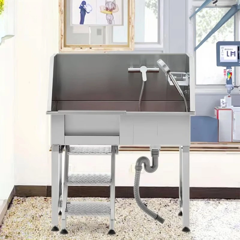 

Pet Dog Spa Bath Tub Multi-functional Dog Grooming Bathtub Stainless Steel Pet Dog Cat Bathing Tubs