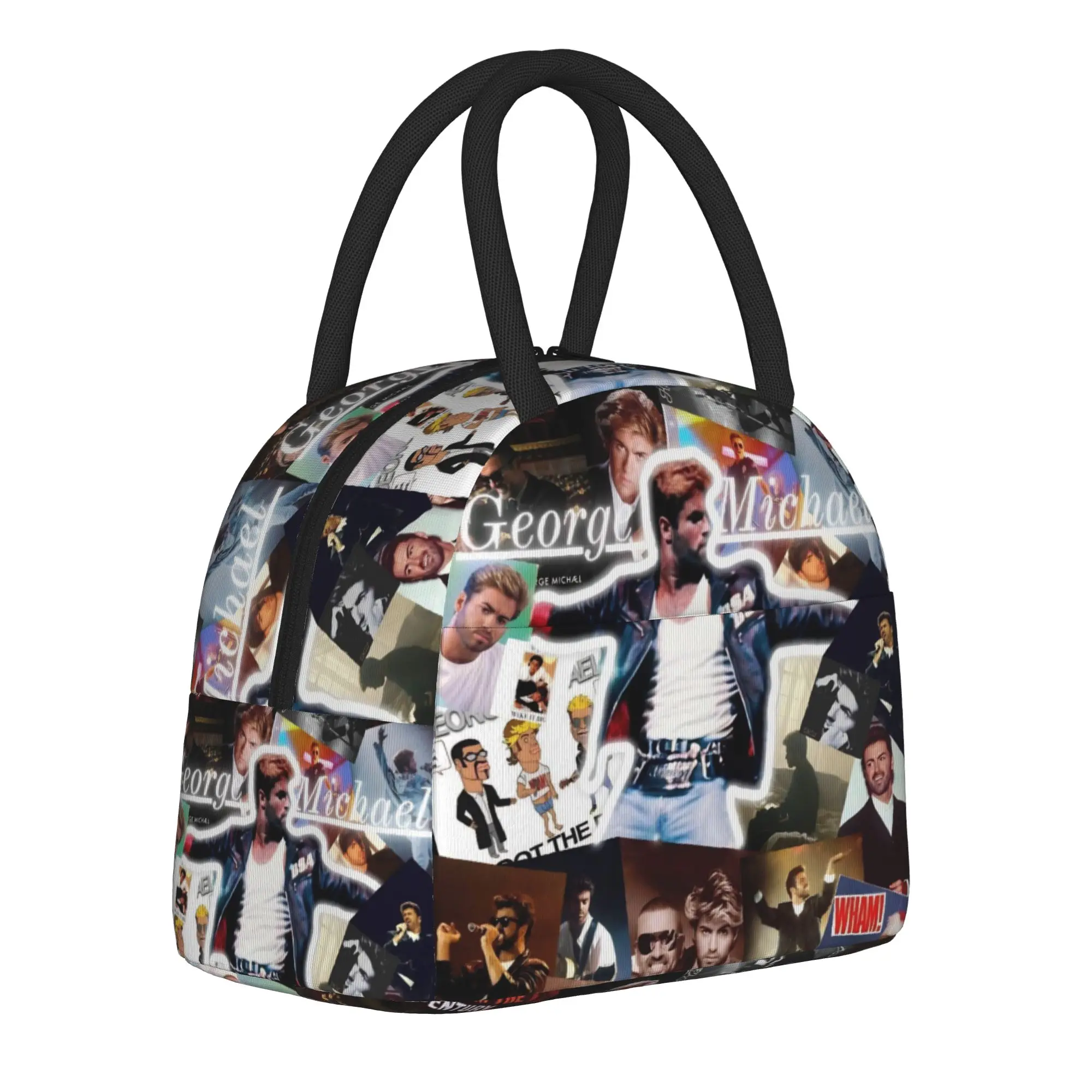 George Michael Cool Singer Thermal Insulated Lunch Bags for Office  Portable Food Bag Men Women Cooler Thermal Lunch Box