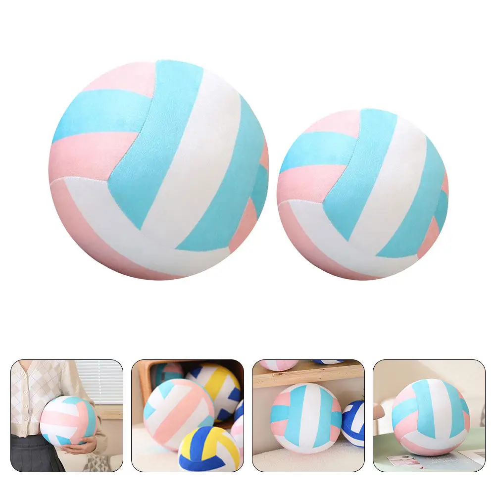 2Pcs Volleyball Stuffed Cushion Sports Ball Soft Pillow for Kids Room Decor Gifts for Volleyball Lovers and Party Favor