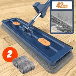 Hand Free Flat Floor Mop Set For Professional Home Floor Cleaning Automatic Dehydration Magic Flat Mops Cleaning Mops