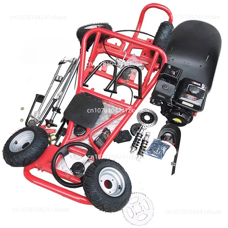 168CC Modified Four-wheel Motorcycle Drift Go Kart Complete Set of Vehicle Frame Accessories Gasoline Road Tire Assembly