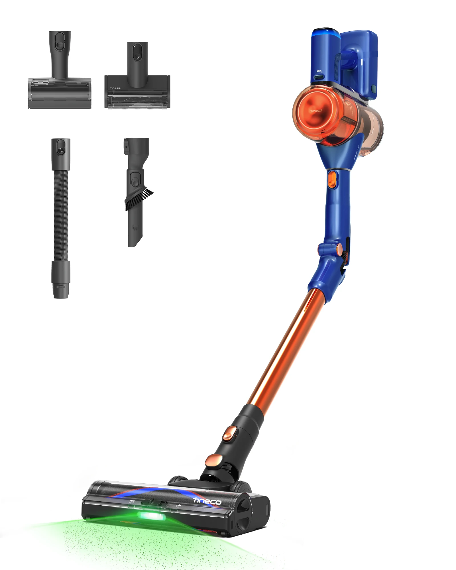 Aspirateur sans fil Tineco Pure ONE S70 200 AW LED 3DSense Pro, système de nettoyage, jusqu'à 95 min d'autonomie, filtre 6 étapes ZeroTangle-Be