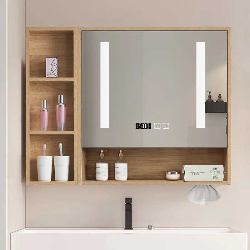 Smart Light Defogging Bathroom Cabinets Sanitation Luxury Home Furniture Vanity Mirror Bathroom Cabinets Locker Miroir De Salle